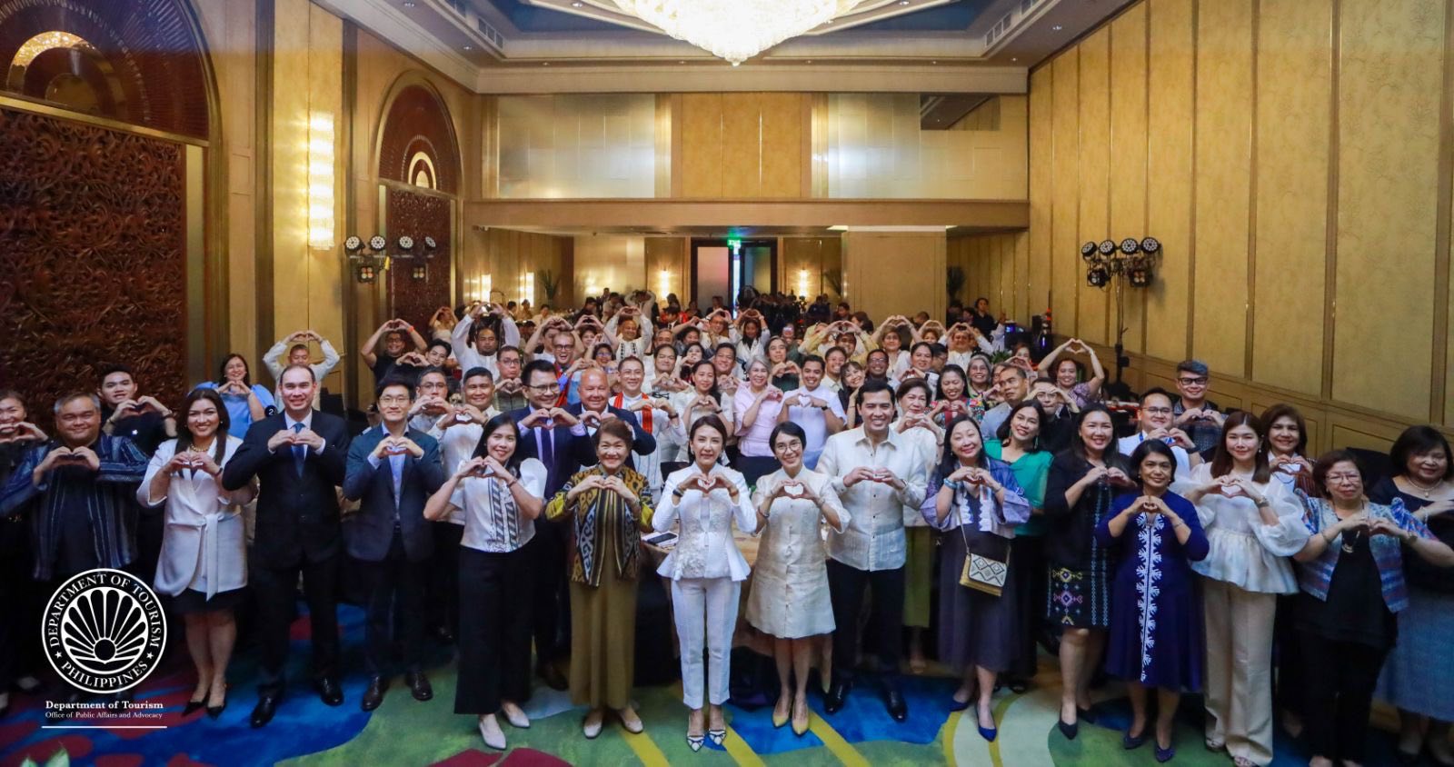 (Trainers and partners present at the awarding ceremony at the 9th Speakers’ Synergy and Appreciation held last April 30, 2025. Photo Courtesy: Department of Tourism)