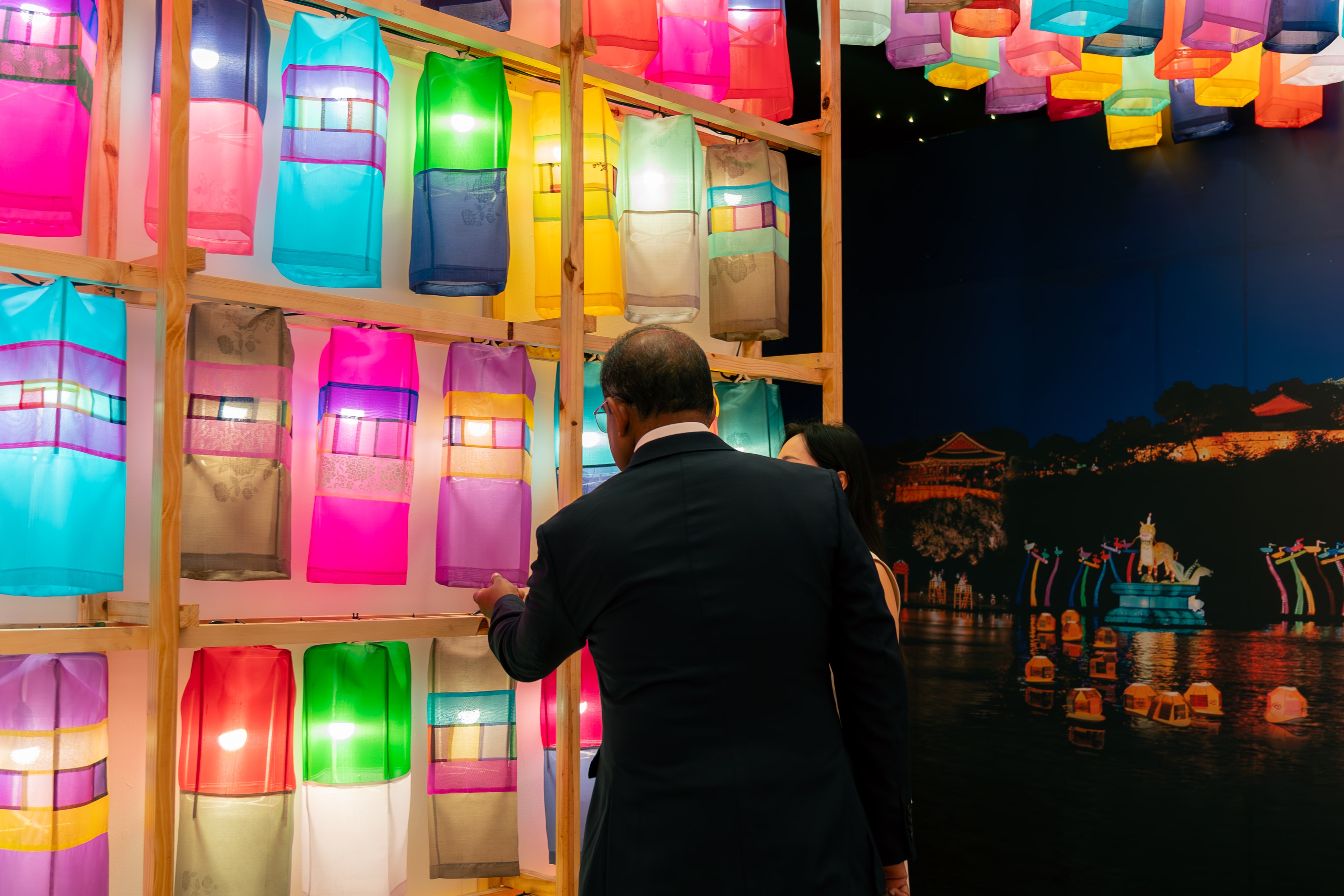 Guests viewing the exhibition