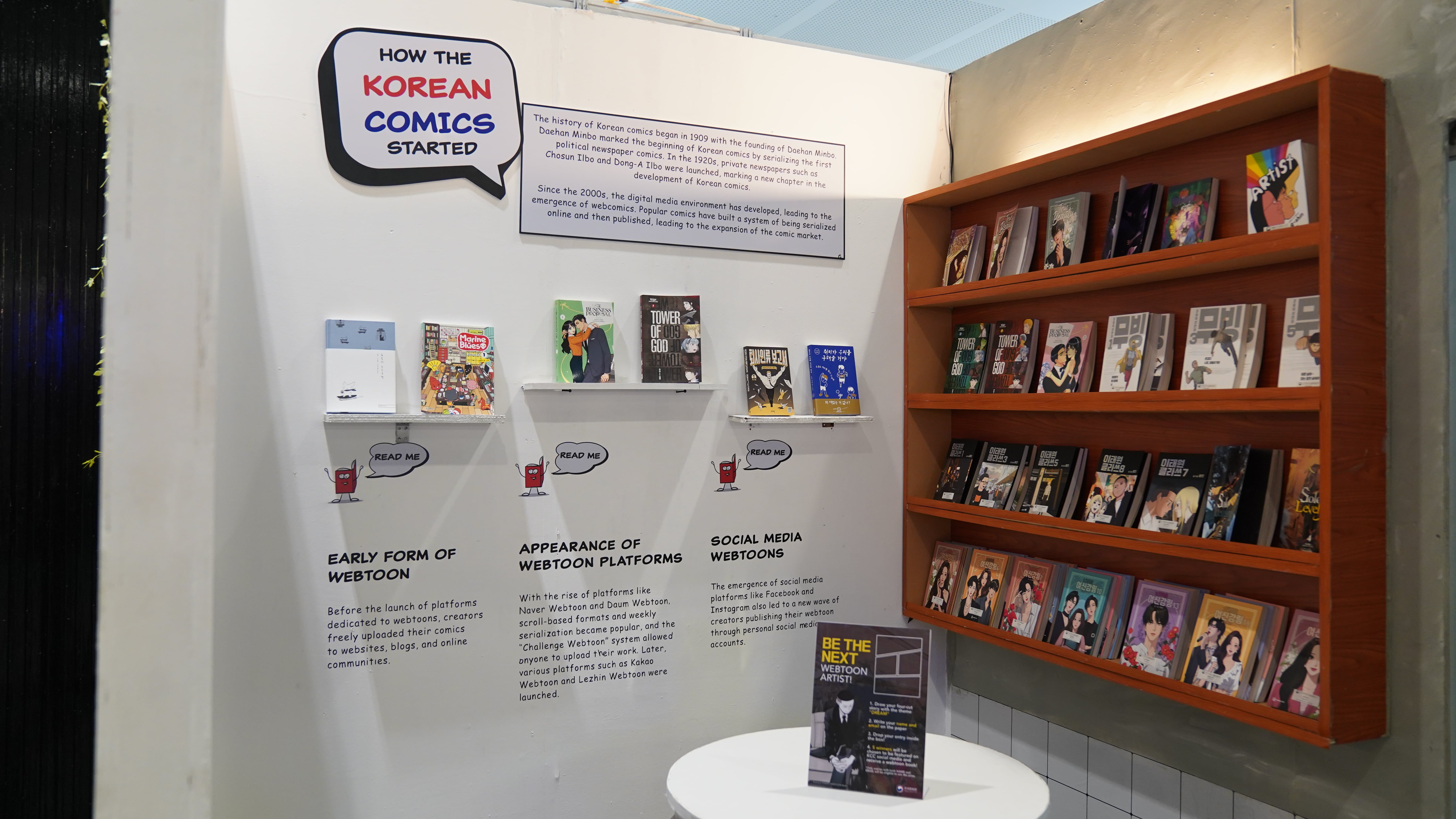 Korean webtoon book display